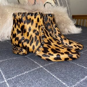 Sam Edelmen Lorin Booties ~ Real fur, dyed hair calf. Size 7, lightly worn.